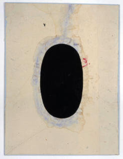 5. Anonymous: tantric painting, Shiva Linga, 1981, Udaïpur, unspecified paint on found paper, 12½ x 9½".
