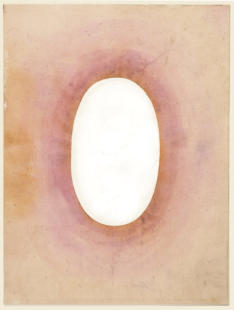 13. Anonymous: tantric painting, Shiva Linga, 2000, Udaïpur, unspecified paint on found paper, 12¼ x 9¼".