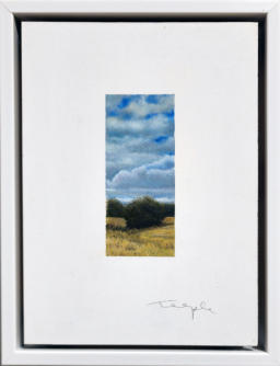 Bill Teeple, Oil on gesso panel, 4 x 1.75” image, 9 x 7” frame, 2023