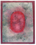 Anonymous: tantric painting, Shiva Linga, near Bikaner, 1980, unspecified paint on found paper, 13.75 x 11".